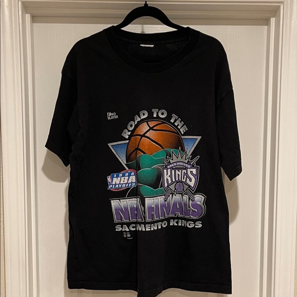 Vintage 1996 Sacramento Kings NBA Playoffs XL T-shirt Size XL - Picture 3 of 11